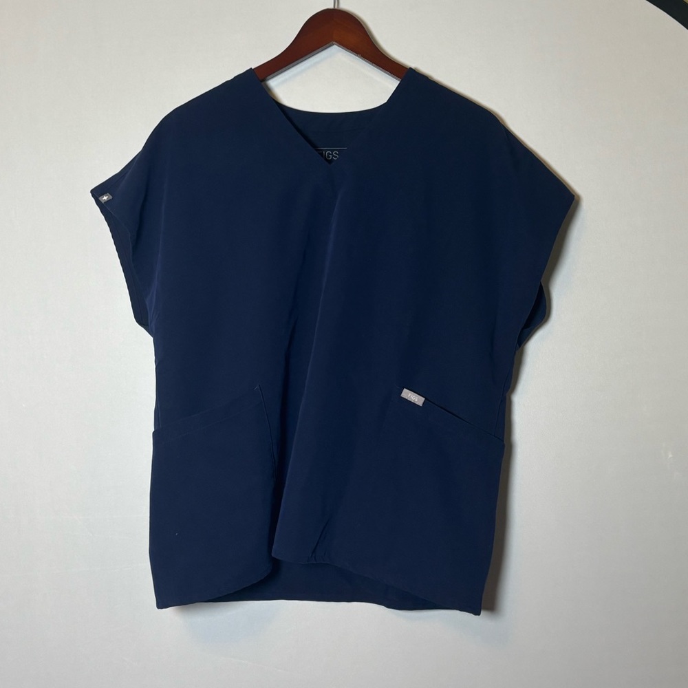 Figs Navy Short Sleeve Top